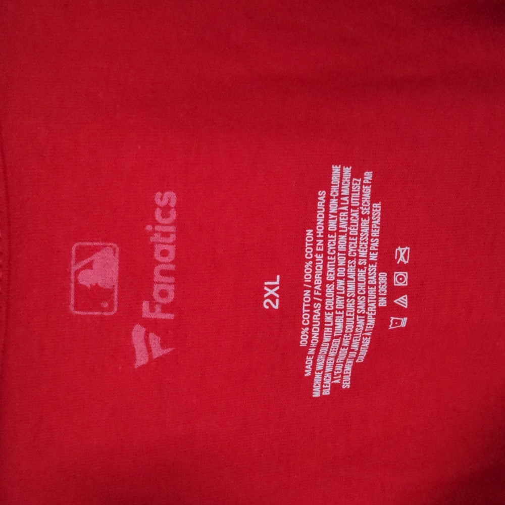 Fanatics 2XL V Neck B Boston Baseball Tagless Neck TShirt New with Defects - Picture 3 of 8